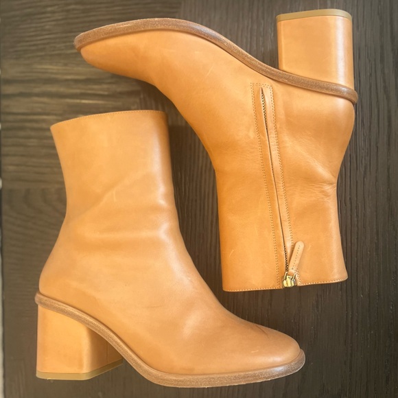 Chloe Meganne Leather Ankle Boots Size 39 - Picture 6 of 14
